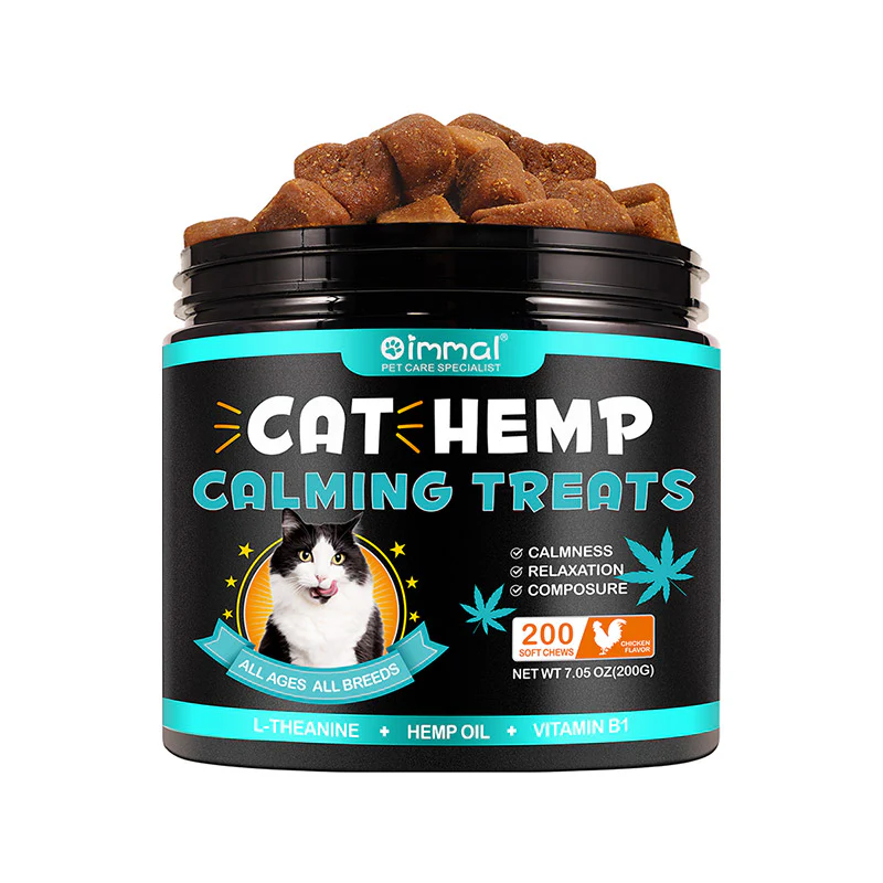 kalmerende snacks voor katten hennepolie calming chews