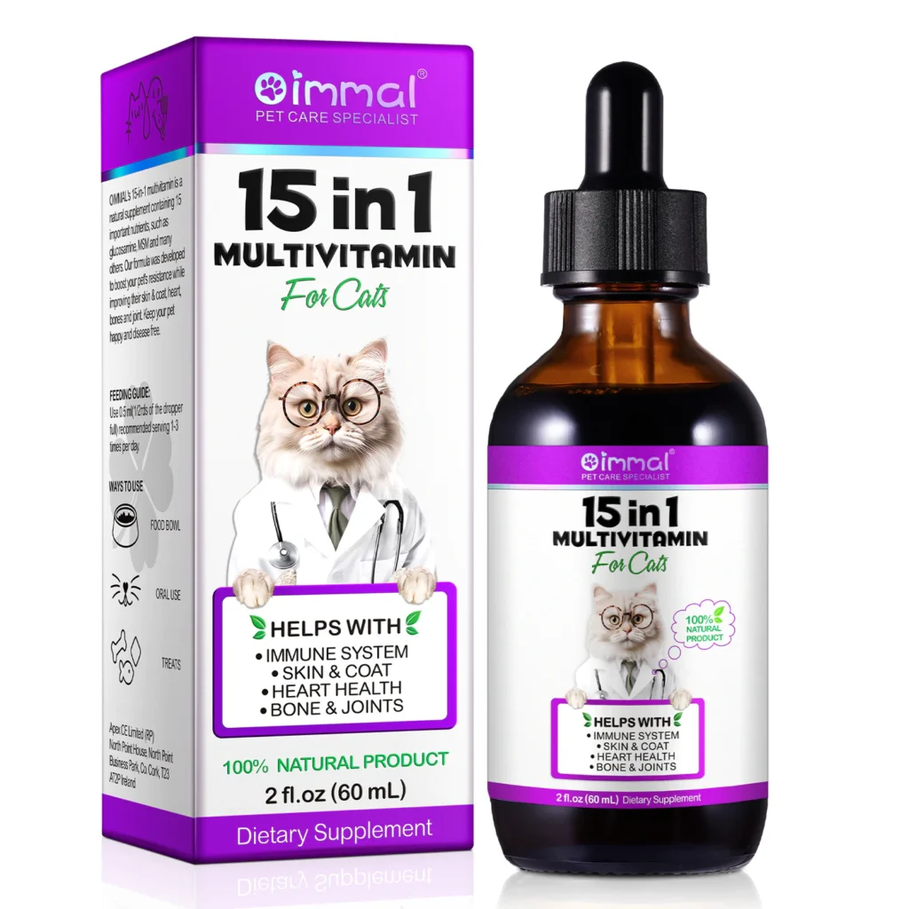 multivitamine druppels voor katten Oimmal 15 in 1 vitamines supplement